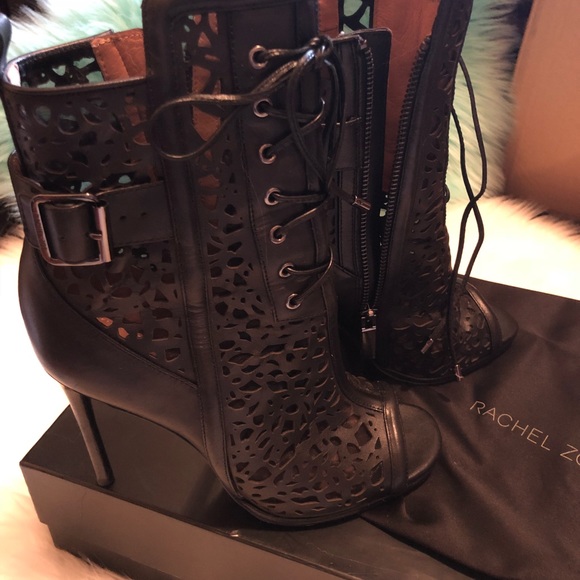 Rachel Zoe laser cut booties - Picture 3 of 8